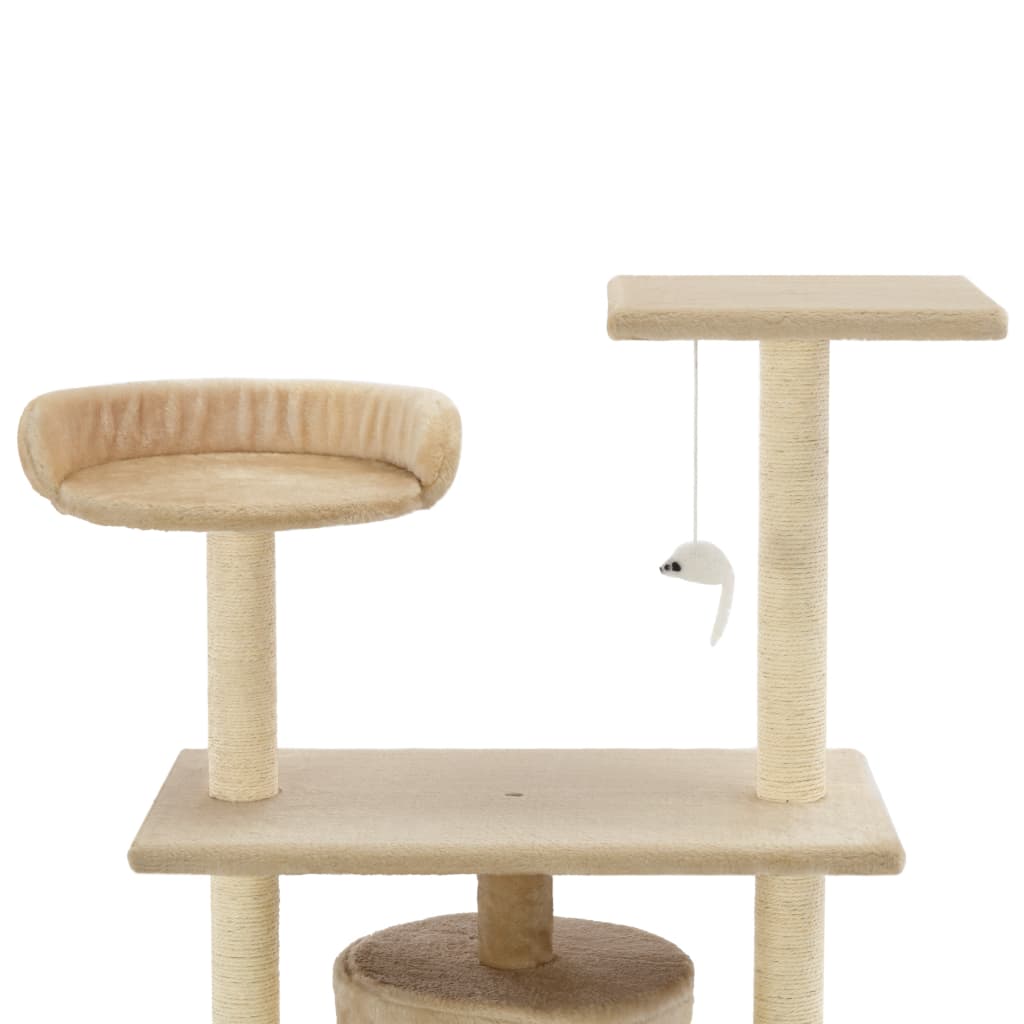 Árbol Rascador para Gatos 95 cm – Color Beige
