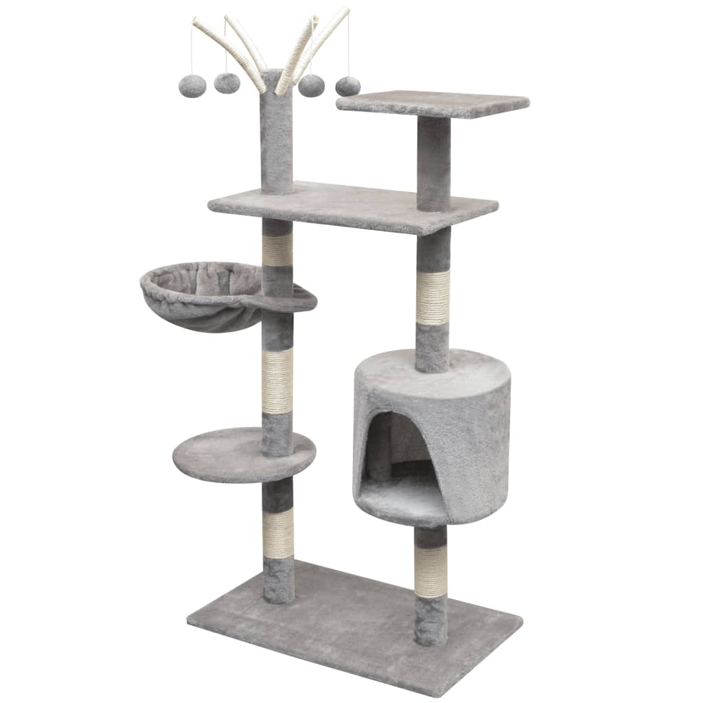 Árbol Rascador para Gatos 125 cm – Color Gris