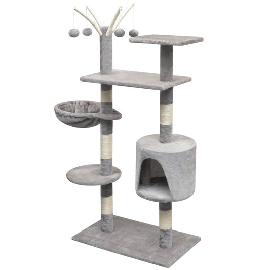Árbol Rascador para Gatos 125 cm – Color Gris