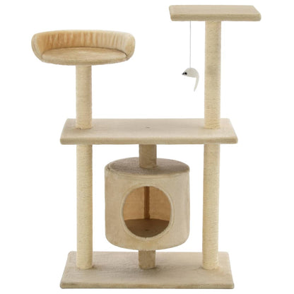 Árbol Rascador para Gatos 95 cm – Color Beige