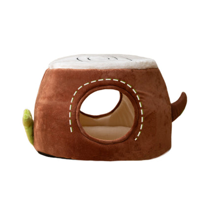 Cama Convertible para Gatos con Forma de Tronco – Plegable y Doble Uso