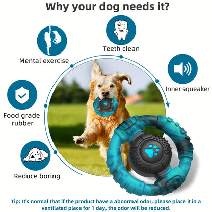 Juguete Mordedor con Forma de Volante para Perros Medianos – Azul