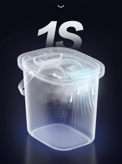 Contenedor Inteligente al Vacío para Alimento de Mascotas 13L – Color Crema